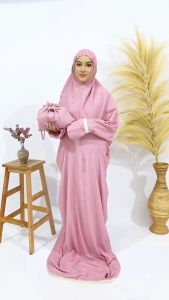 Arbifa | Mukena Terusan Amera Traveling Pouch Dewasa Renda Jumbo bahan Adem Lembut wanita Terbaru 2023