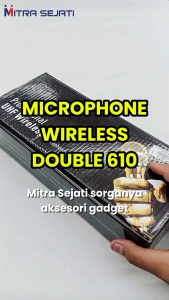 Mitra Sejati Microphone Wireless Double 610 Mikrofon Karaoke