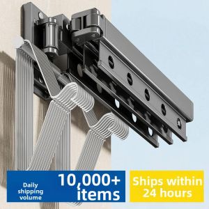 Invisible Extendable Wall-Mounted Clothes Drying Rack