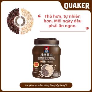 Quaker | Yến mạch đen trắng giàu chất xơ ăn liền phù hợp làm bữa sáng dinh dưỡng lành mạnh
