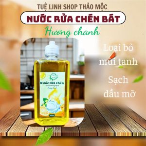 Nước rửa chén hương chanh Tuệ Linh - Loại bỏ mùi tanh sạch dầu mỡ