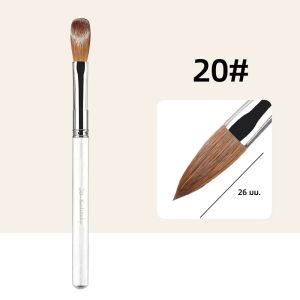 แปรงทำเล็บโคเลียนสกี้ 1 ชิ้น สำหรับอะคริลิค ยูวี เจล ต่อเล็บ ทาสี วาดลาย แปรงเบอร์ 8 # -20 #