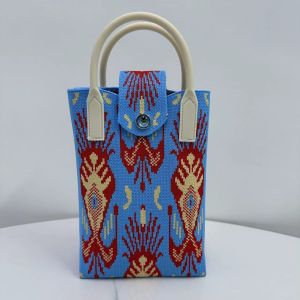 2025 Mới Edelss Tân Cương Hoa Văn Túi Điện Thoại Di Động Du Lịch Đeo Túi Thời Trang Sành Điệu Dây Xích Thiết Kế Polyester Chất Liệu