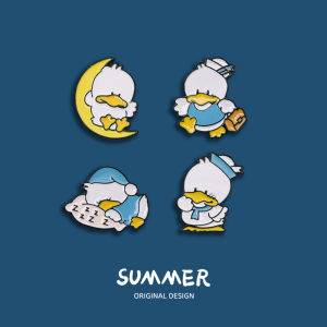 Little Duck Brooch Japanese Cute Couple Badge Cartoon Gift Pin Ins Trendy Stylish Schoolbags Accessories for Women