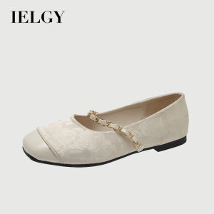 IELGY Flat shoes for women gentle new Chinese style soft sole Mary Jane shoes