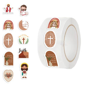 500PCS  Christian Jesus Roll DIY WaterproofStickers Cartoon Religion Character Decals For Notebooks Phone Case Hand Account Frid
