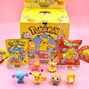Bandai | Pikachu Pokemon Mystery Blind Bag Surprise Erasers Cute Cartoon Stationery Prizes Toy Figures Collectible Pencil Rubber