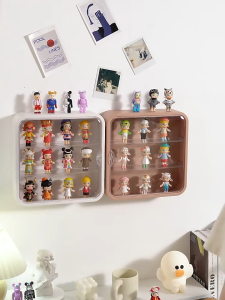Wall Mount Blind Box Storage Display Rack Acrylic Transparent Display Box Figurine Display Case