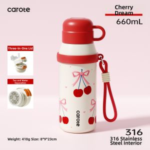 CAROTE | High Aesthetics Insulated Straw Cup for Girls Students and Children
