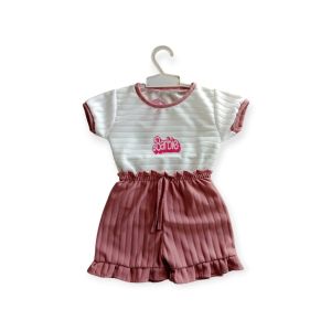 setelan anak perempuan kombinasi putih 1 sampai  3 tahun