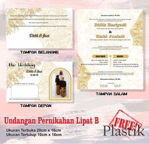 (50PCS) Undangan Pernikahan Lipat B