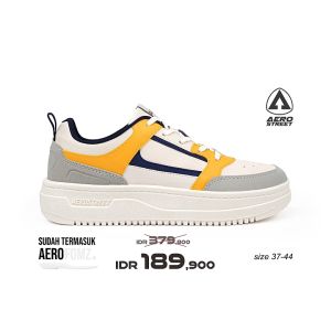 Aerostreet 37-44 Brooklyn Natural Kuning Navy - Sepatu Sneakers Casual Sport Material Kanvas Dan Kulit Sintetis Desain Stylish Untuk Aktivitas Santai - Lazada