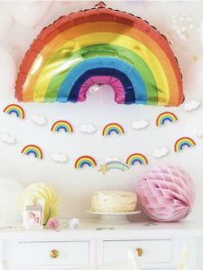 Rainbow Cloud Pull String Decoration Curtain for Childrens Room Nursery Decorative Hanging Ornament Festive General Use