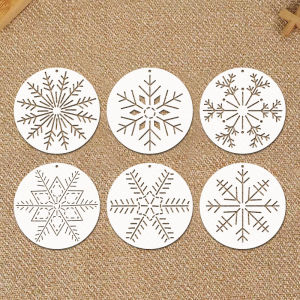 YOMDID 6pcs Sashiko Snowflake Embroidery Template Reusable PET Material - For Christmas Holiday Decoration DIY Holiday Crafts