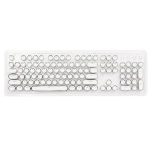 2027 New 104 Keys Retro Round Keycaps Double Shot DIY Typewriter Keycap for Backlit Mechanical Keyboard Circular