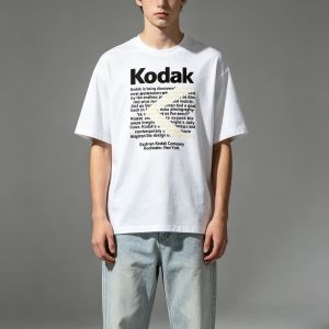 Kodak | Kodak Summer Trend Letter Print 100% Cot Men T Shirt Women Tee Boys Girls Top Adults Children Parent Child Cotton kid Tshirts