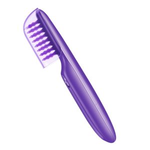 Electric Comb Dual Use Hairdressing Purple Scalp Massager Brush Household Barber Accessories Promote Circulation Relief Stress