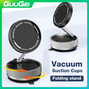 Guugeki กระจกจุกดูดที่ยึดโทรศัพท์แบบแม่เหล็กในรถยนต์สูญญากาศอเนกประสงค์พับได้ที่ค้ำอาบน้ำยิมสำหรับ IOS 16 15 14 13 12 Pro Max Samsung