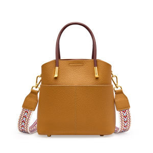 SHUCAI | 2026 Niche Genuine Leather Ladies Luxury Designer Bucket Bag Women Handbag High Quality Casual Crossbody Cowhide Female Tote Bag