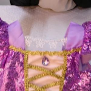 Magic Hair Rapunzel Purple Sequin Dress for Girls Carnival Cosplay Princess Costume Fancy Prom Maxi Gown 2-8Y Birthday Gifts