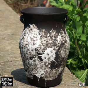 Extra Large Ceramic Flower Pot High Necked Triangular Honeysuckle Old Potted Plant Large Diameter Simple Empty Shelf Sale