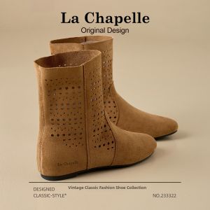La Chapelle | Vintage Western Style Hollow Breathable Skinny Ankle Boots