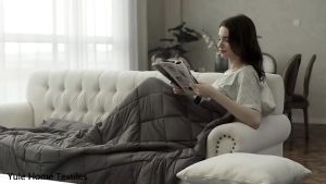Weighted Blanket for Anxiety Autism ADHD Calming Gravity Tranquility Blankets for Adults/Kidssleep Fast Without Feeling Heavy