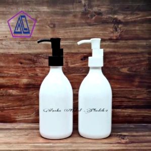 Botol Pump 300ml Scarlet Pet Putih / Botol Sabun Mandi 300 Ml Pump Luxury