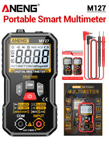 ANENG | ANENG M127 M128 Digital Multimeter 4000/6000 Counts True RMS NCV Live Wire Detector AC DC Voltage Resistance Capacitance Electri
