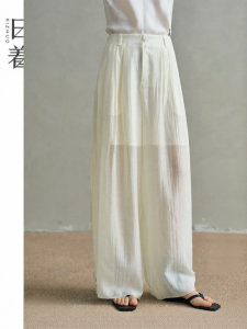 Casual Loose Flowy Pants for Women Tencel Fabric Thin and Comfortable Drop Crotch Trousers