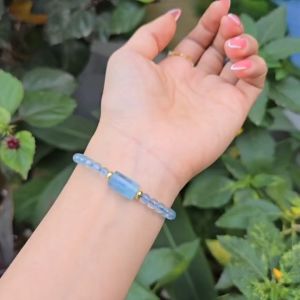 Vòng hạt mix lu thống Aquamarine cho mệnh Thuỷ và Mộc - Phong Thuỷ TUDO