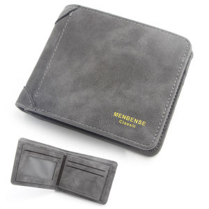 New Slim Short Mens Wallet Classic Zipper Coin Pocket Card Holder Photo Male Square Purse Small Card Clips