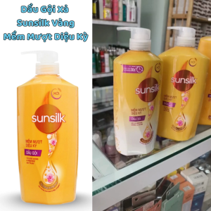 Dầu gội Sunsilk Vàng Mềm mượt diệu kỳ Giúp Tóc Mềm mượt óng ả cả ngày.