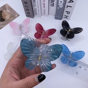 Jepit Rambut Korea Kupu-kupu Fashion Wanita Warna-warni Elegan