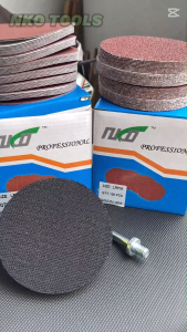 กระดาษ ทราย กลม หลังขน ตีนตูก กระดาษ ทราย กลม หลังสักหลาด 4 นิ้ว 100 แผ่น เบอร์ 40-400