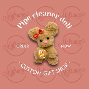 DIY KIT SET DOLL KAWAT BULU JUMBO PIPE CLEANER TWIST STICK 1 METER