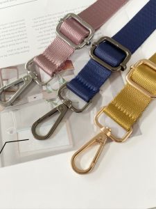 Small Bag Strap Nylon Backpack Bag All-Matching Lengthened Extension Strap Adjustable Shoulder Crossbody Pure Color Ribbon Narrow Black