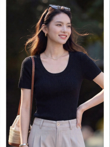 Misoshine | Soft Touch Round Neck Thin Slim-fit Tshirt
