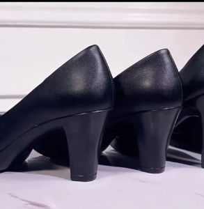 Womens breathable shallow cut work leather shoes soft leather comfortable single shoes