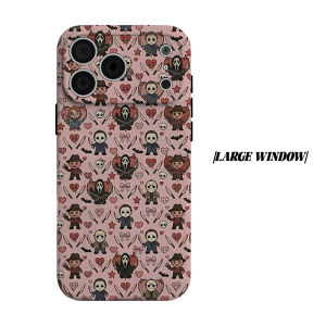 Horror Cartoon Characters Phone Case for iPhone 18 17 16 15 14 13 12 11 Air Pro Max Plus Double-layer Cover