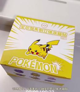 Takara Tomy | 6 New Style Pokemon Figures Refrigerator Sticker Super Cute Mew Gengar Pikachu Geodude Psyduck Koffing Exquisite Perfect Gift