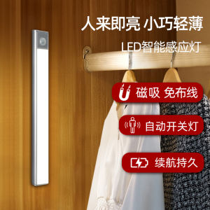 Ultra-Thin LED Night Light Strip Human Body Induction Cabinet Light Smart Entrance Hall IR Bedroom Closet Lighting Decor