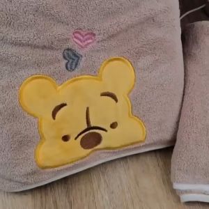 70x140cm Kids Bath Towel Cute Winnie Design High Absorbent Baby Cartoon Soft High Absorbent Bath Towel