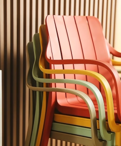 V Home เก้าอี้ รุ่น DD224 พลาสติกขึ้นรูป หลากหลายสีสัน รับน้ำหนักได้ดี