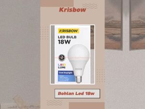 Krisbow Led Bulb 18watt 1pcs Lumi Cool Daylight Bola Lampu Bohlam 18w Garansi 2tahun Hemat Listrik