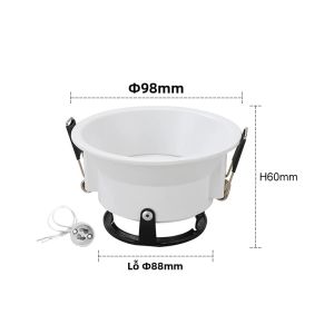 Đèn LED Âm Trần Cho Bóng Đèn GU10 Nhôm Đen Đèn Chiếu Sáng Âm Trần Cho Phòng Ngủ Nhà Bếp Sử Dụng Trong Nhà 24V