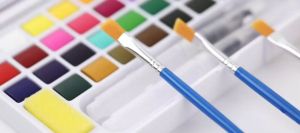 50Pcs Kuas Lukis Cat Air Nilon/Lukis Akrilik Brush/Artist Paint Brush Flat Round Kuas Cat Air Bulat