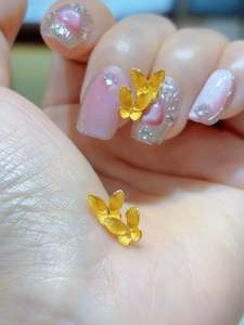 ต่างหูรูปผีเสื้อ 24k Gold Plated หญิงแฟชั่นเครื่องประดับสไตล์จีนคลาสสิกสดอบ ดีไซน์ แหวนหู