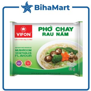 [THÙNG 30 GÓI] - VIFON – Phở Vifon ăn liền hương vị Chay Rau Nấm (65g/gói) – Phở ăn liền Vifon