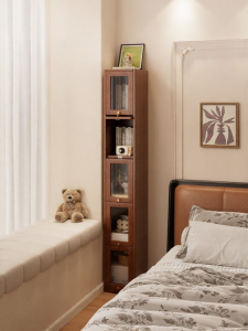 ZHUSHANXIA | Real Wood Narrow Shelf Bookcase Display Storage Cabinet
